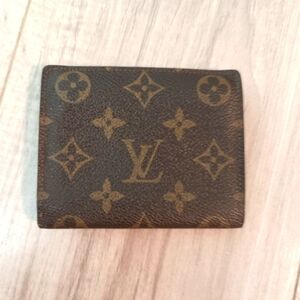 Louis Vuitton Monogram Port Vie Carte Credit Folding Wallet Brown
